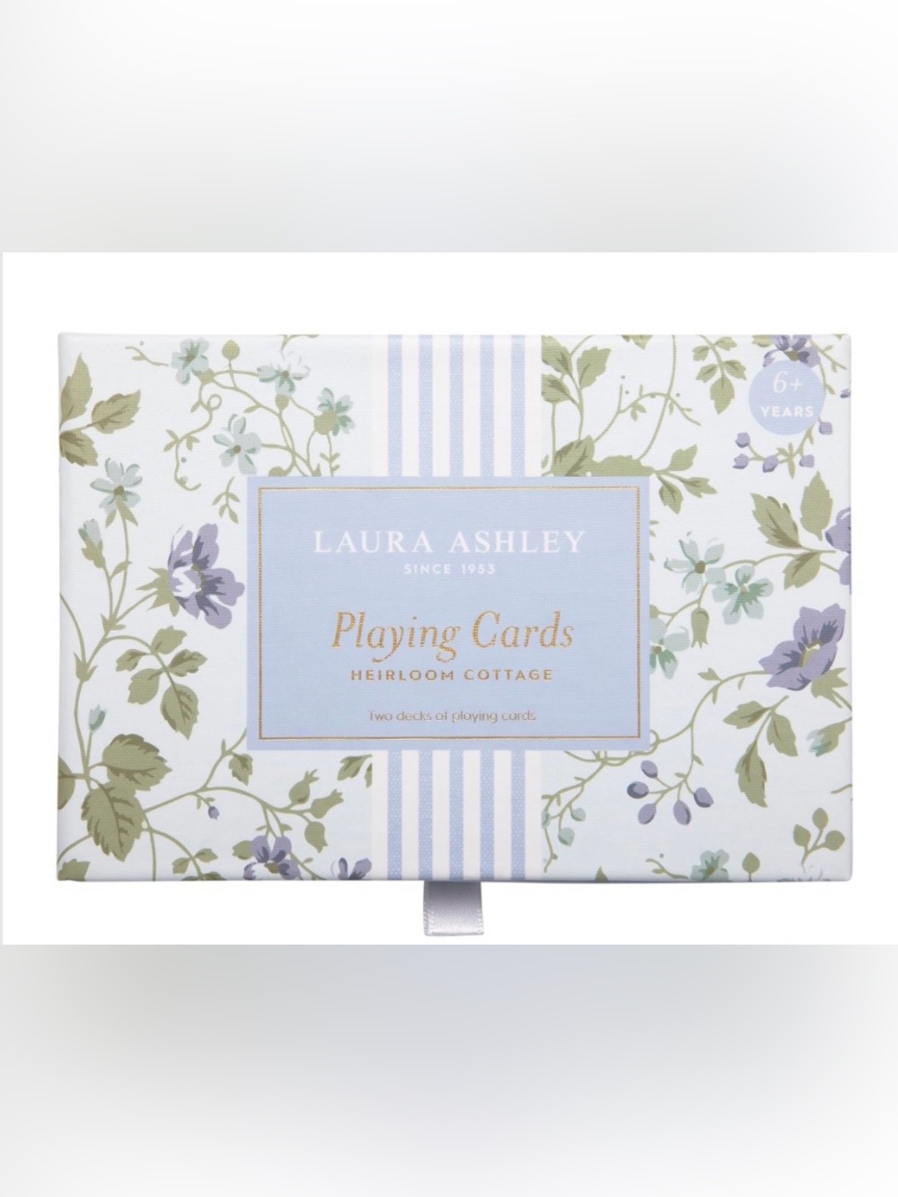 Laura Ashley ‘Heirloom Cottage’ Two Standard Size Playing Cards & Keepsake Box